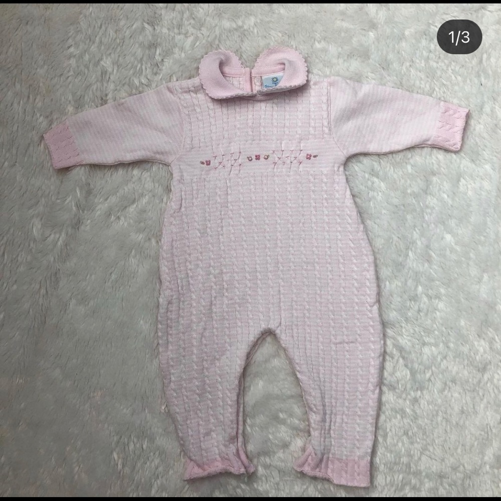 Florence Eiseman pink sleeper 9 months
